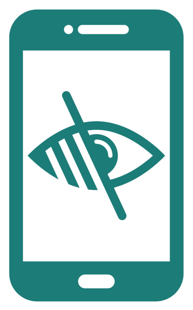 mobile phone and low vision icon